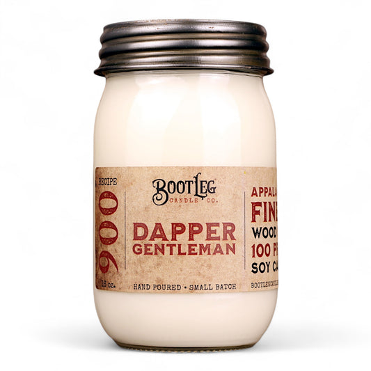 Dapper Gentleman - 16oz Soy Wax, Wood Wick Candle
