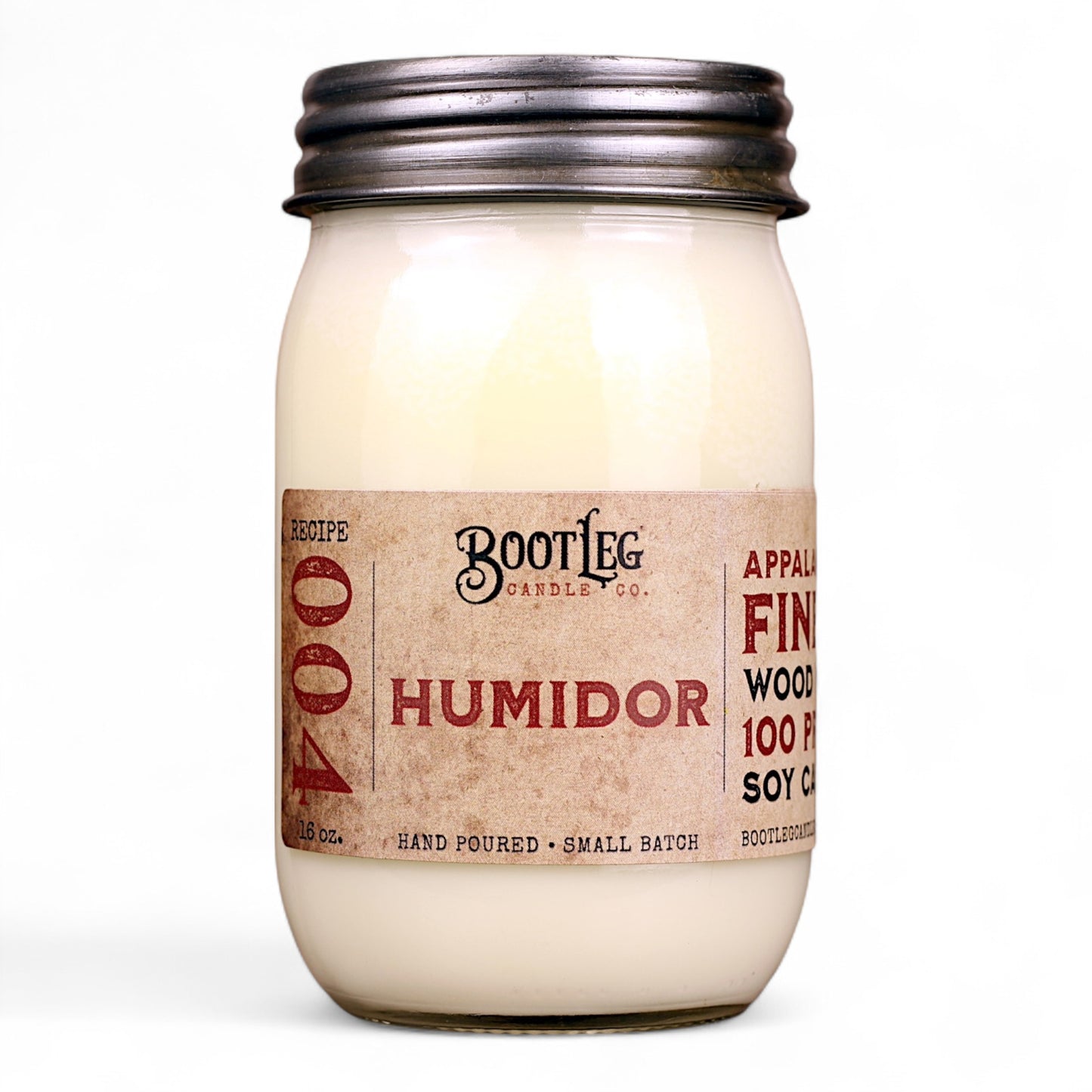 Humidor - 16oz Soy Wax, Wood Wick Candle