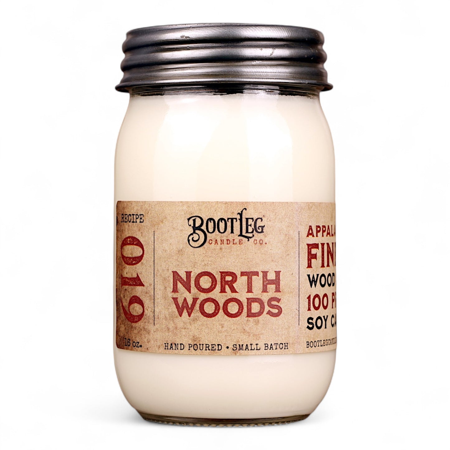 North Woods - 16oz Soy Wax, Wood Wick Candle