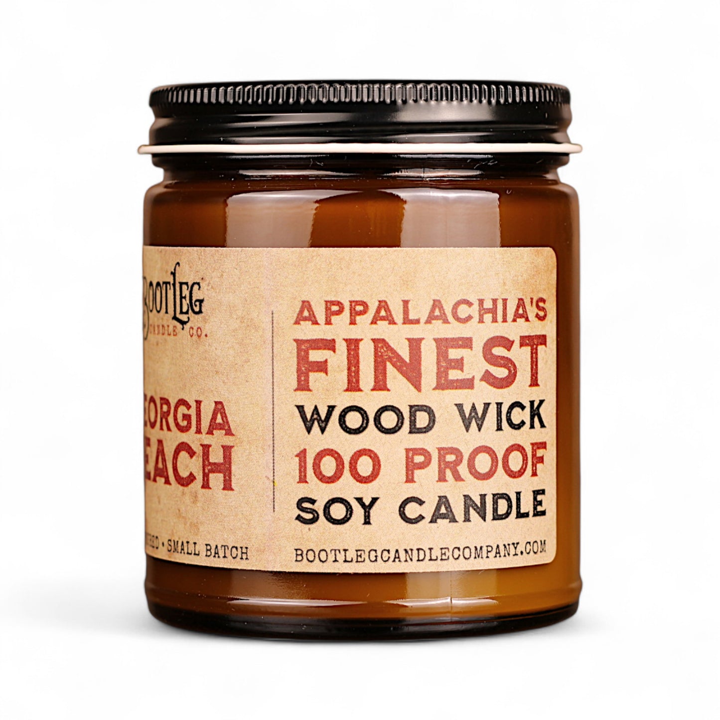 Georgia Peach - 8oz Soy Wax, Wood Wick Candle