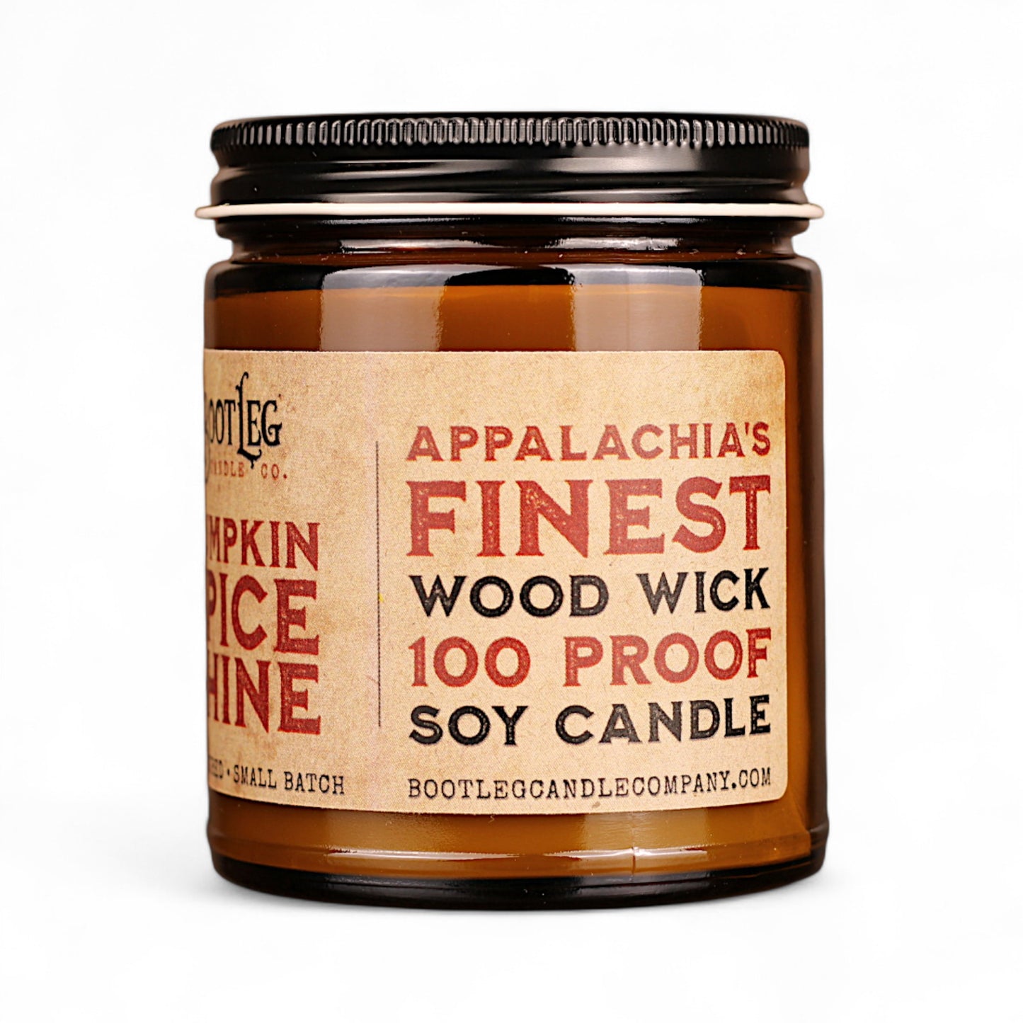 Pumpkin Spice Shine - 8oz Soy Wax, Wood Wick Candle