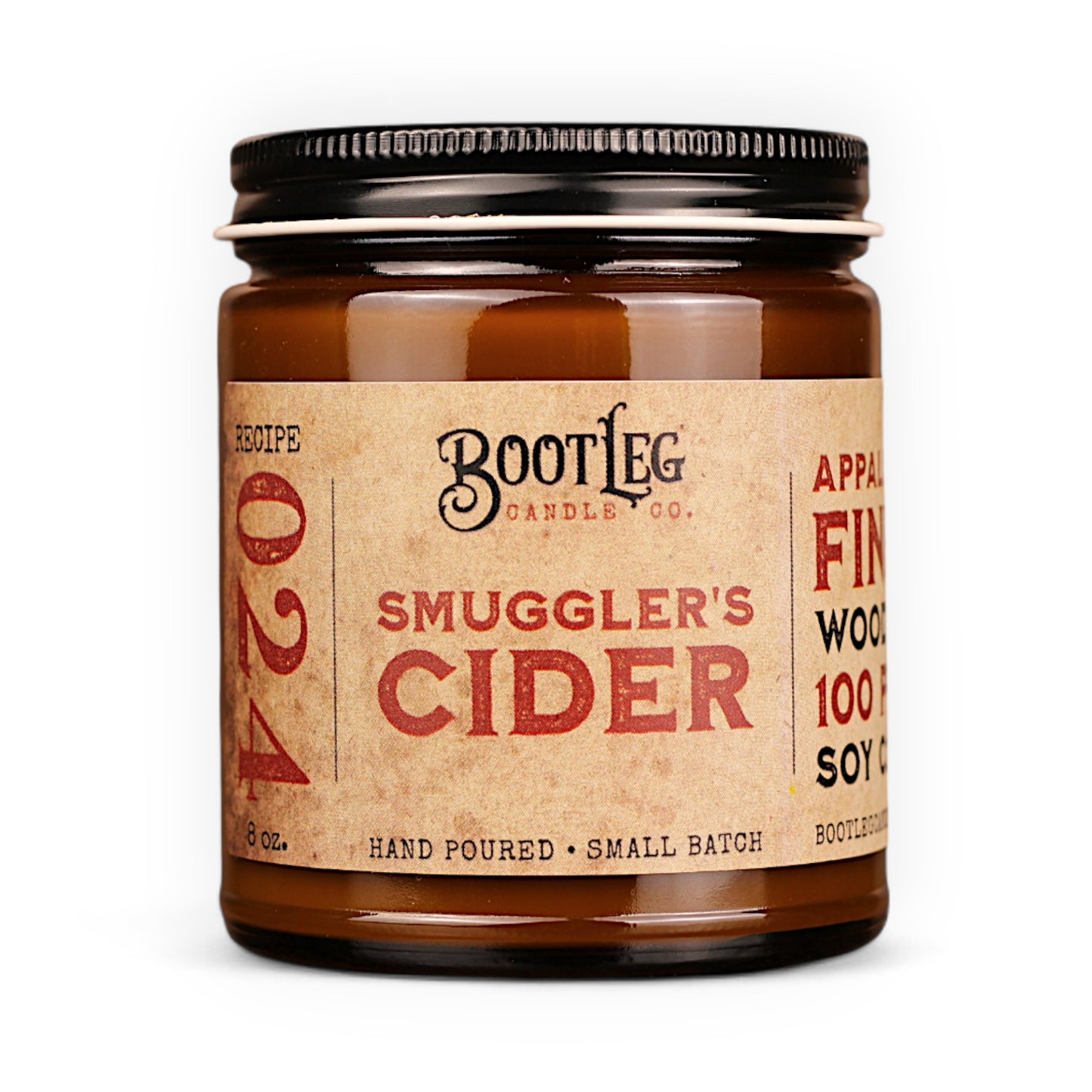 Smuggler's Cider - 8oz Soy Wax, Wood Wick Candle