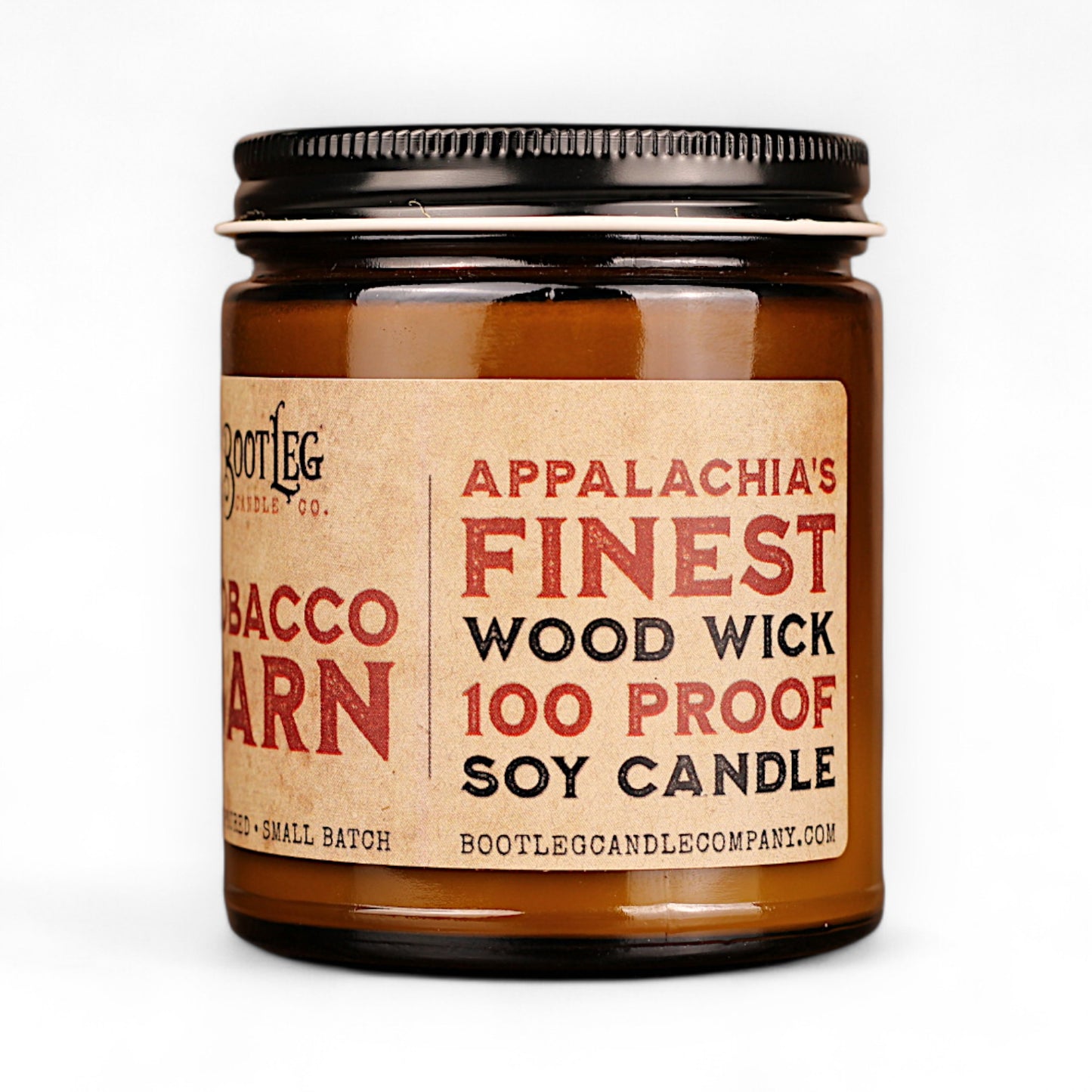 Tobacco Barn - 8oz Soy Wax, Wood Wick Candle