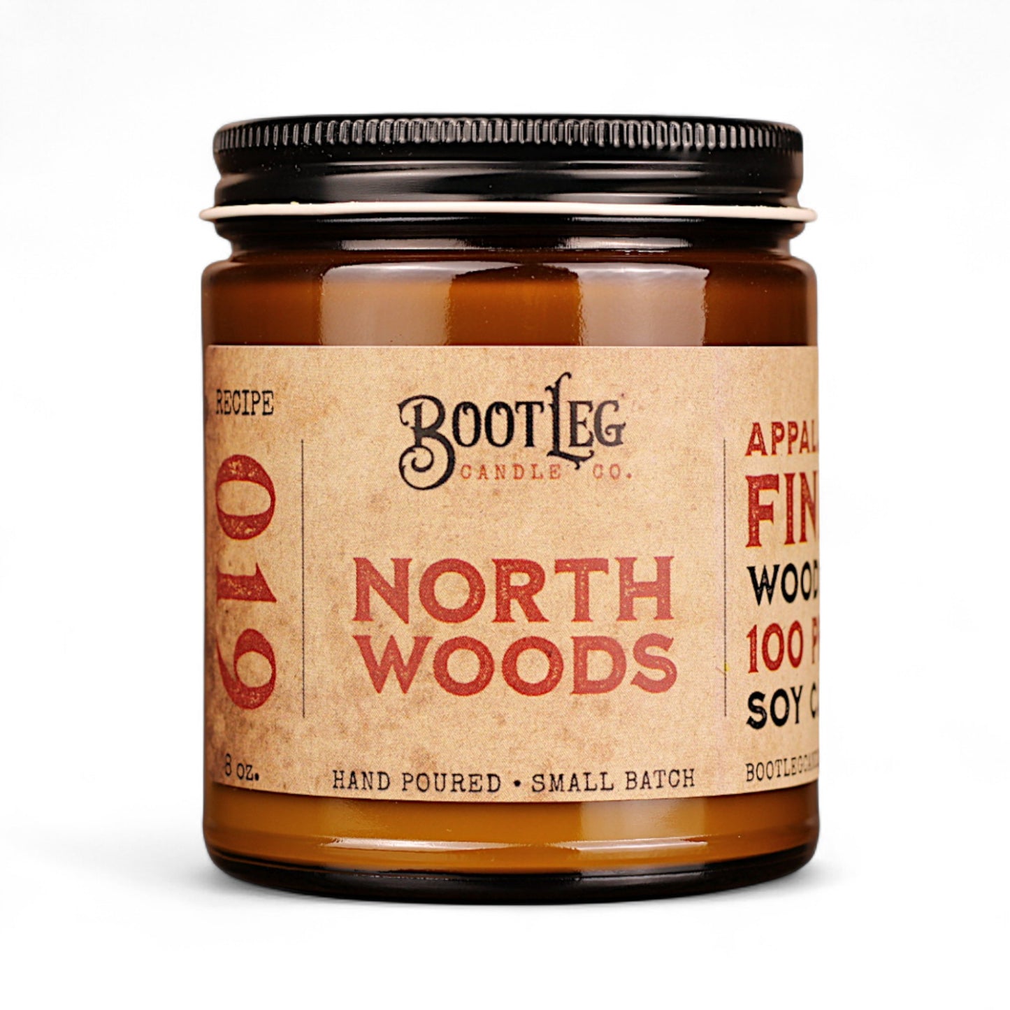 North Woods - 8oz Soy Wax, Wood Wick Candle