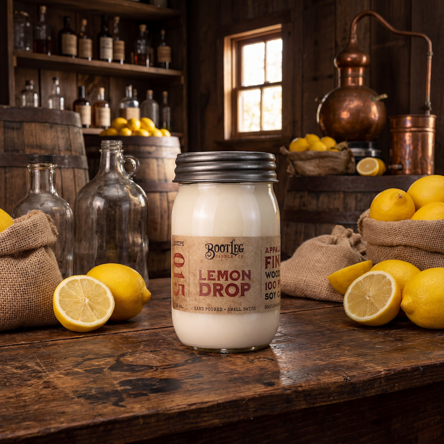 Lemon Drop - 16oz. Soy Wax, Wood Wick Candle