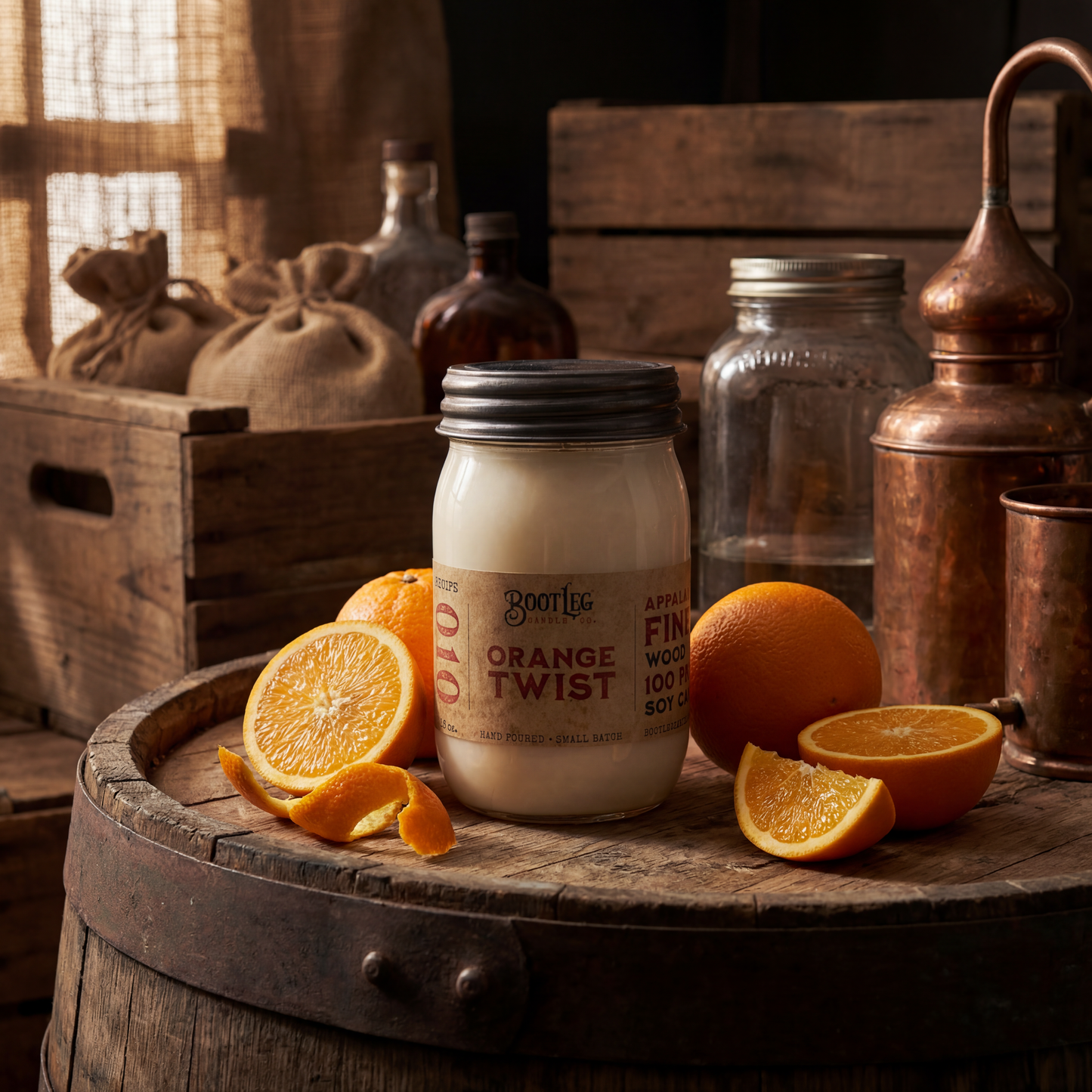 Orange Twist - 16oz. Soy Wax, Wood Wick Candle