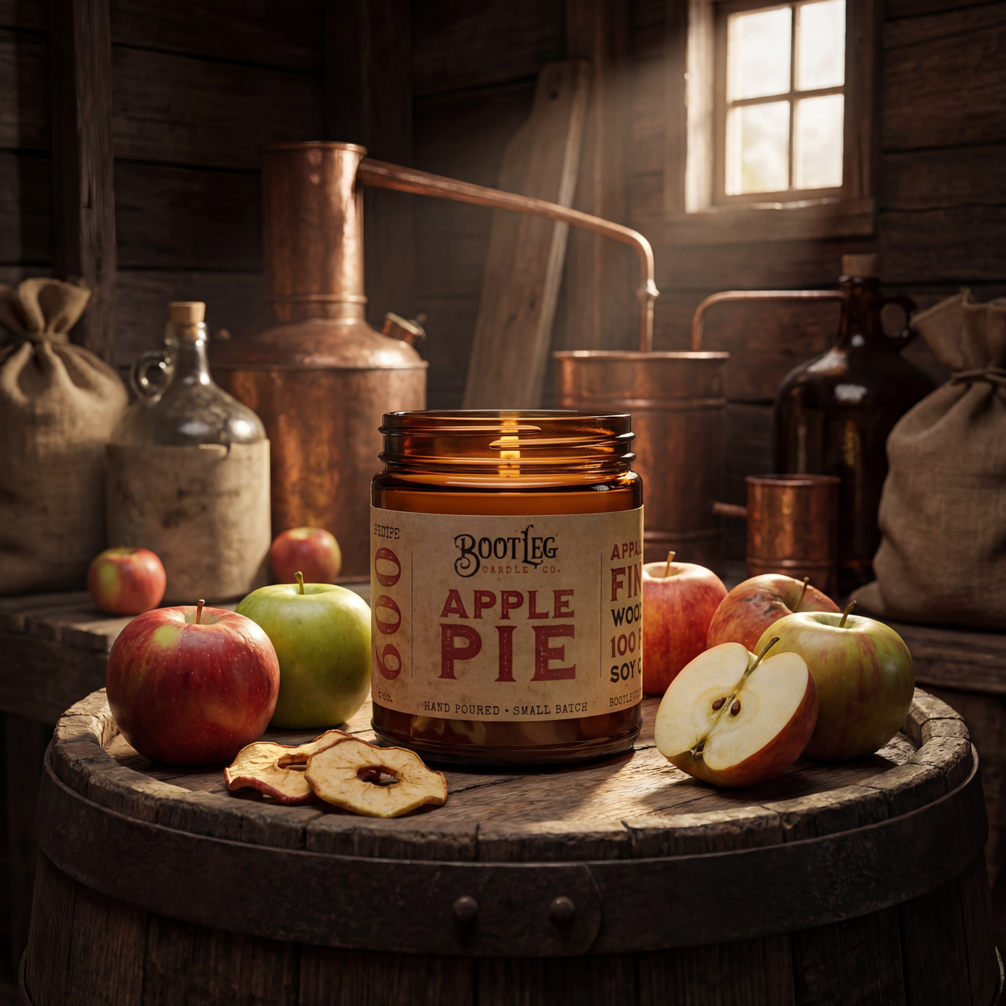 Apple Pie - 8oz. Soy Wax, Wood Wick Candle