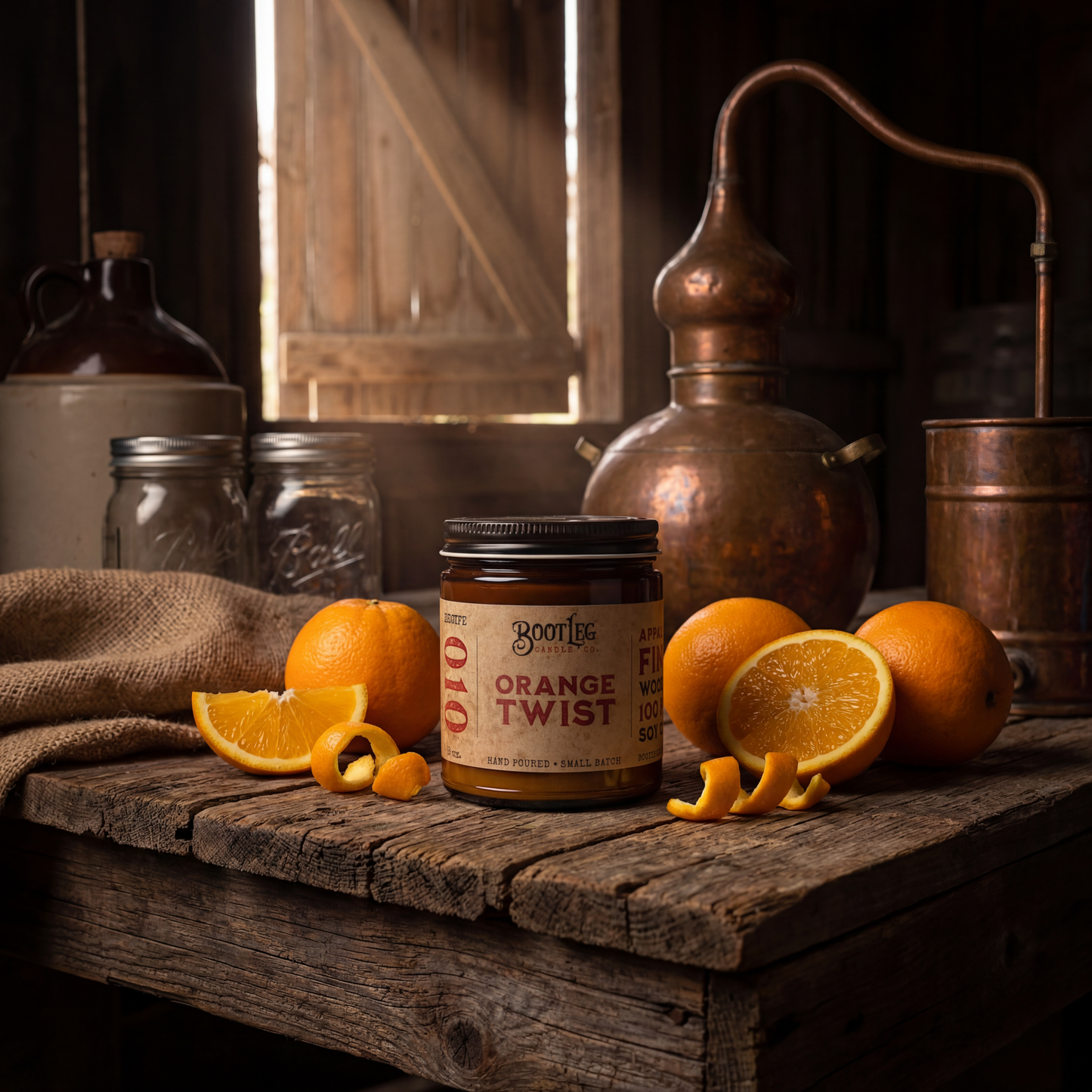 Orange Twist - 8oz. Soy Wax, Wood Wick Candle