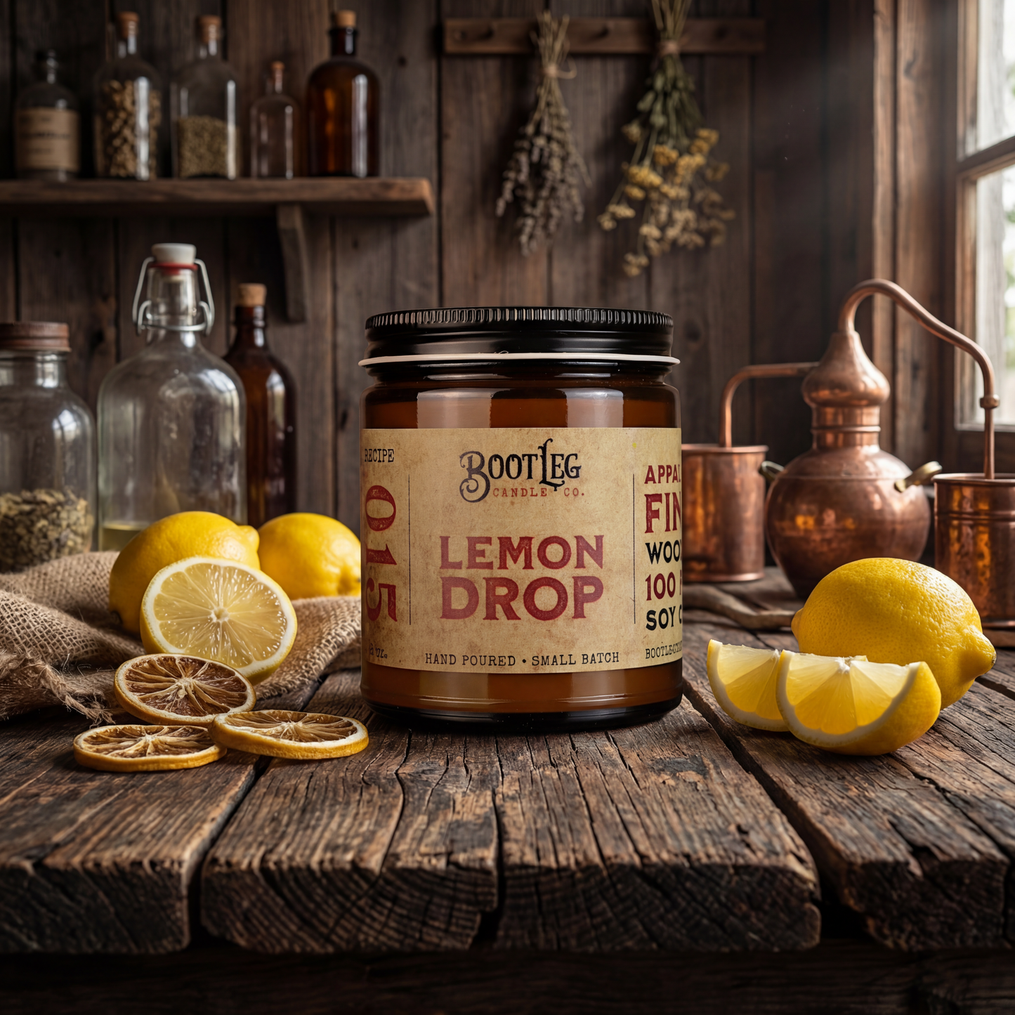 Lemon Drop - 8oz. Soy Wax, Wood Wick Candle