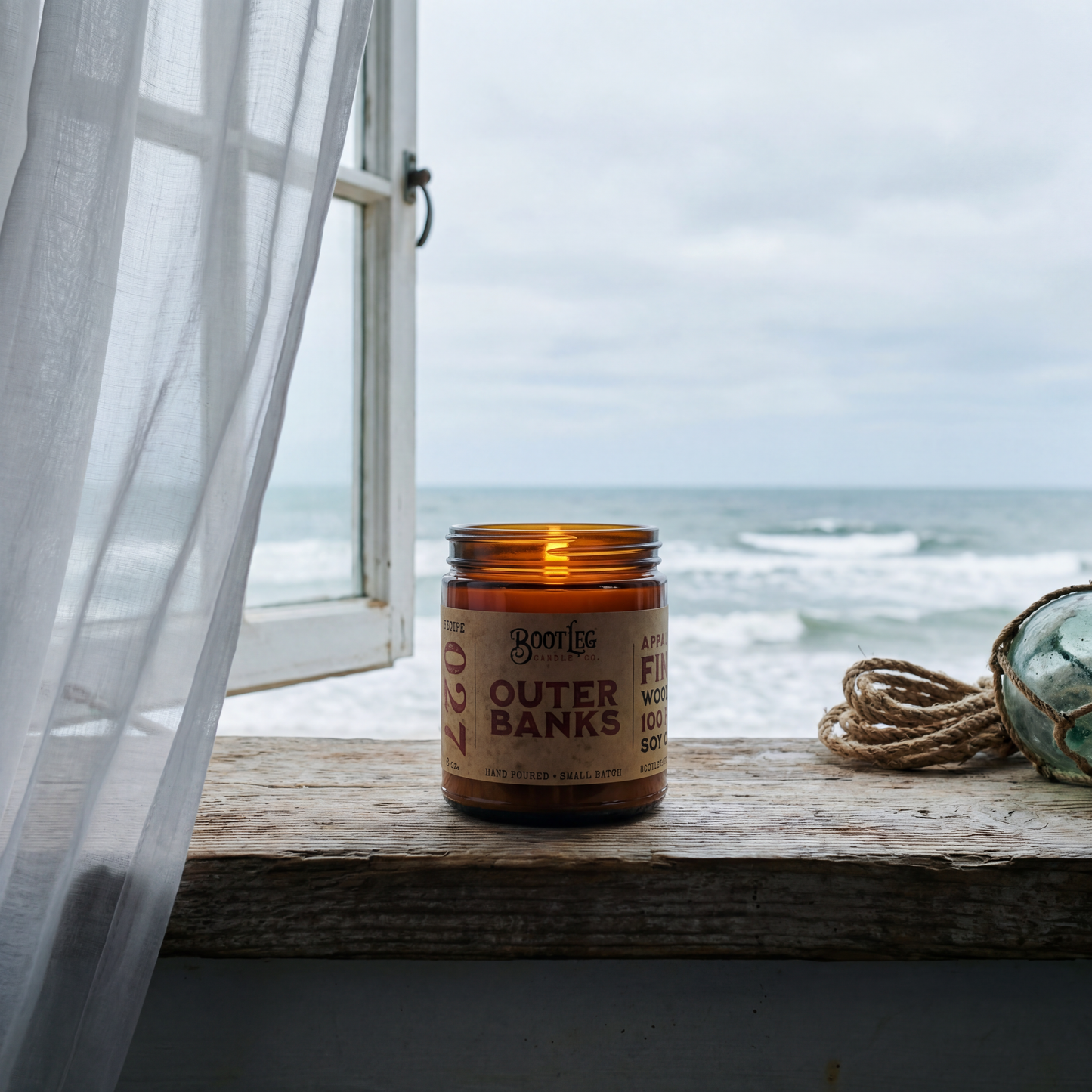 Outer Banks - 8oz. Soy Wax, Wood Wick Candle