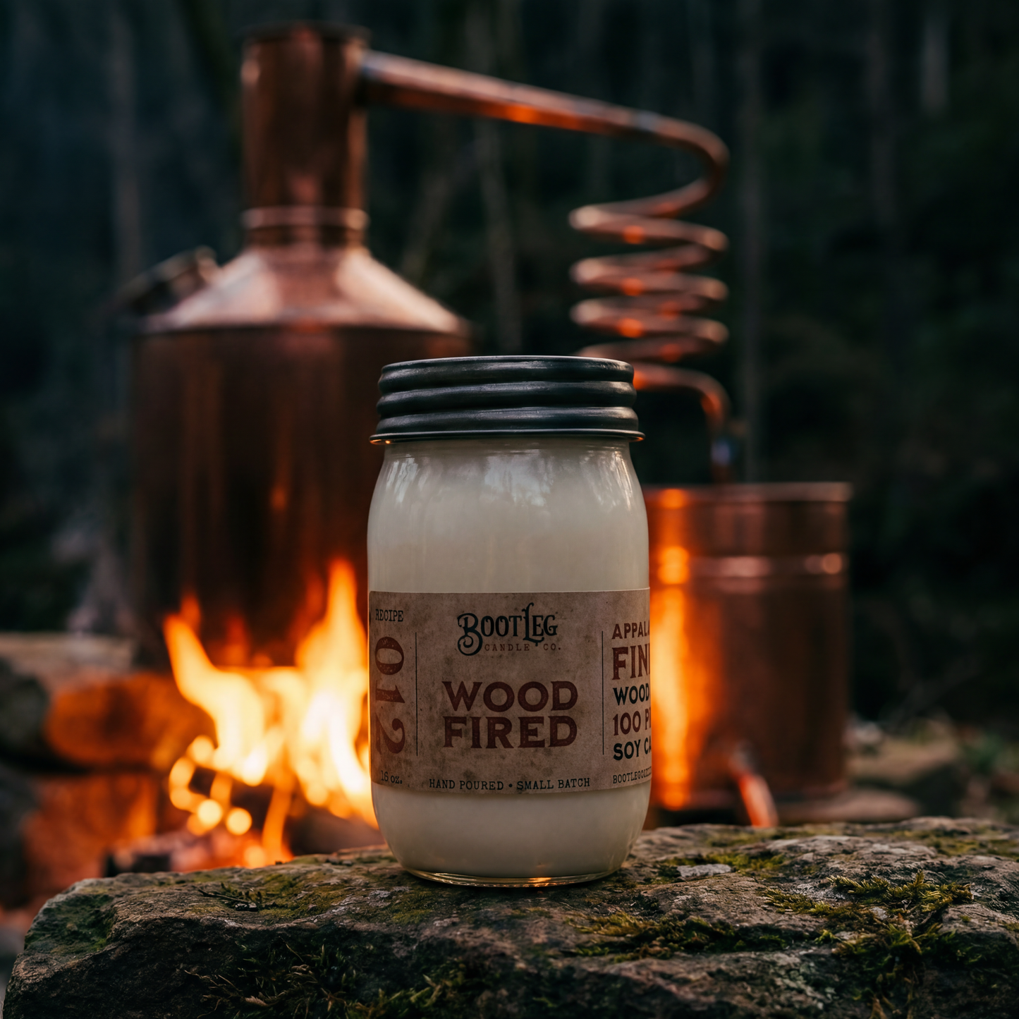 Wood Fired - 16oz Soy Wax, Wood Wick Candle