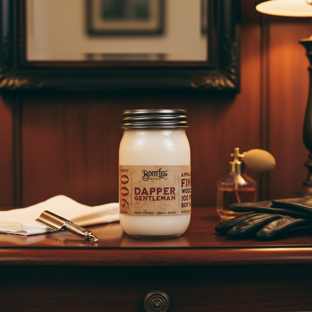 Dapper Gentleman - 16oz Soy Wax, Wood Wick Candle