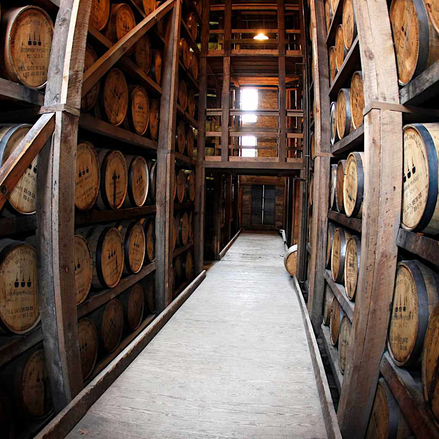 Whiskey warehouse for aging, rickhouse
