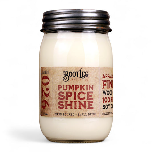 Pumpkin Spice Shine - 16oz Soy Wax, Wood Wick Candle