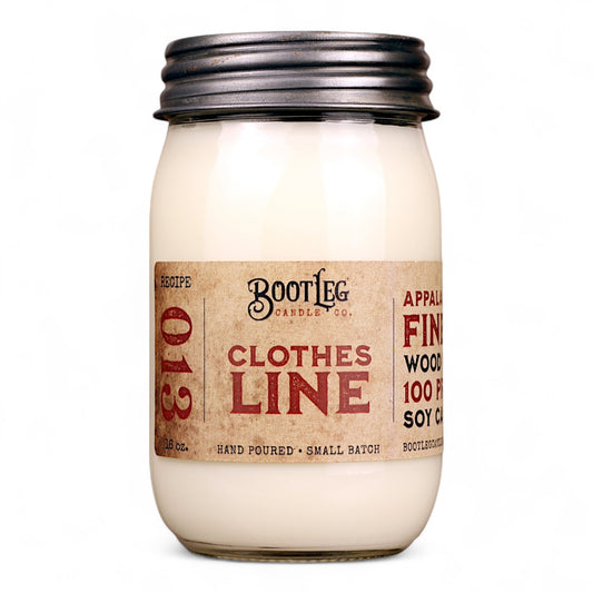 Clothesline - 16oz Soy Wax, Wood Wick Candle