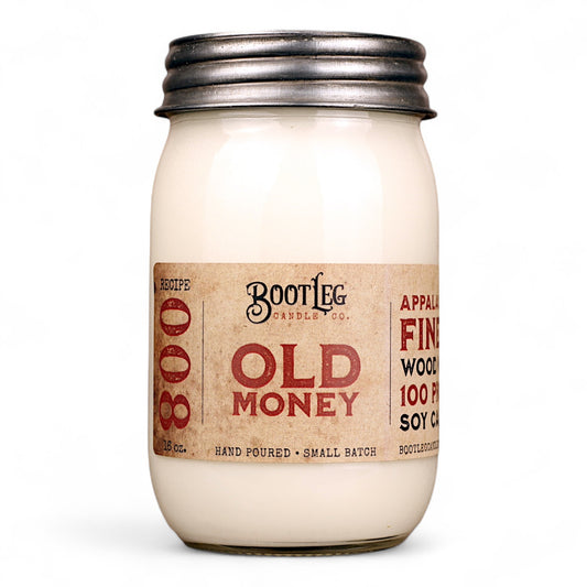Old Money - 16oz Soy Wax, Wood Wick Candle