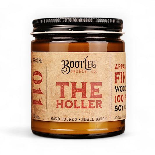 The Holler - 8oz Soy Wax, Wood Wick Candle