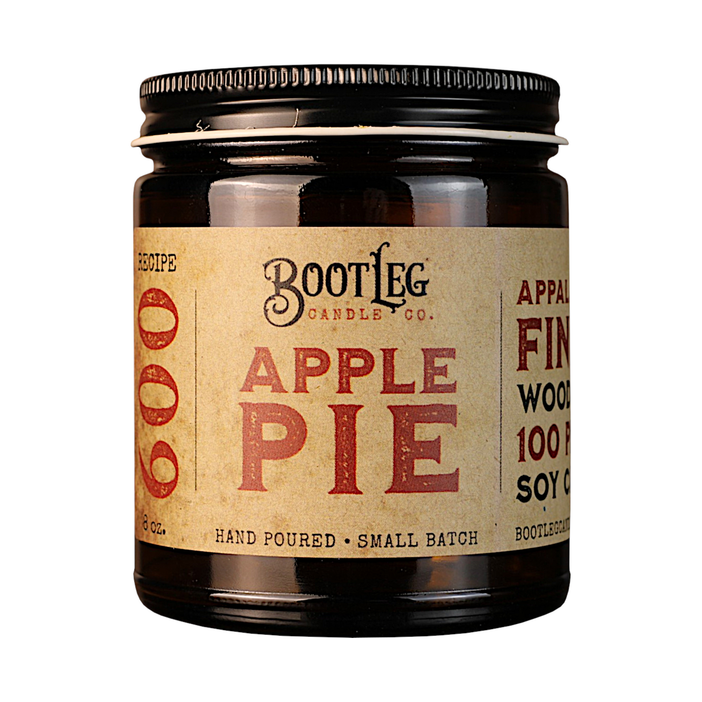 Apple Pie - 8oz. Soy Wax, Wood Wick Candle