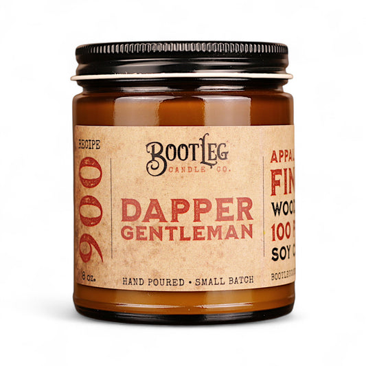Dapper Gentleman - 8oz Soy Wax, Wood Wick Candle
