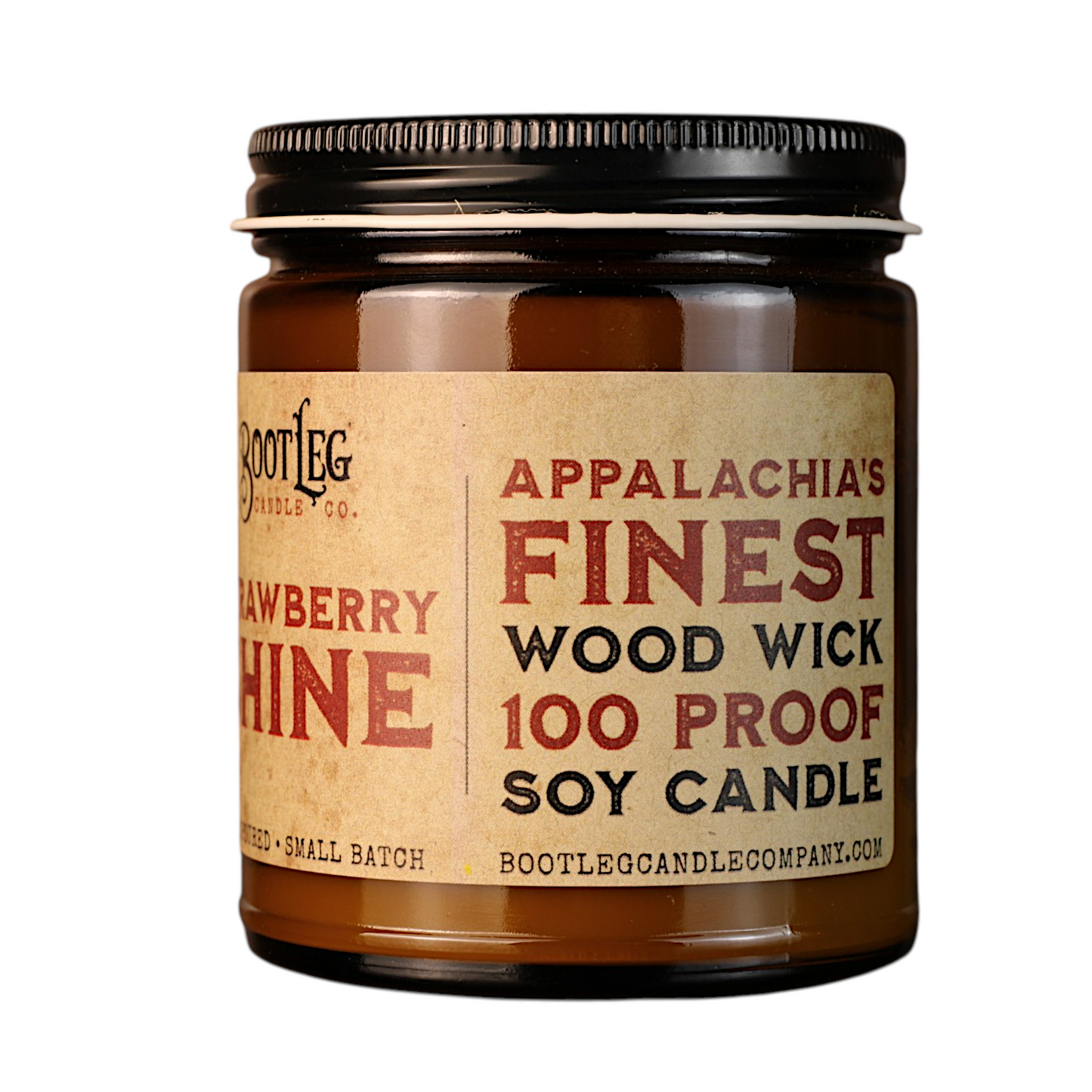 Strawberry Shine - 8oz. Soy Wax, Wood Wick Candle