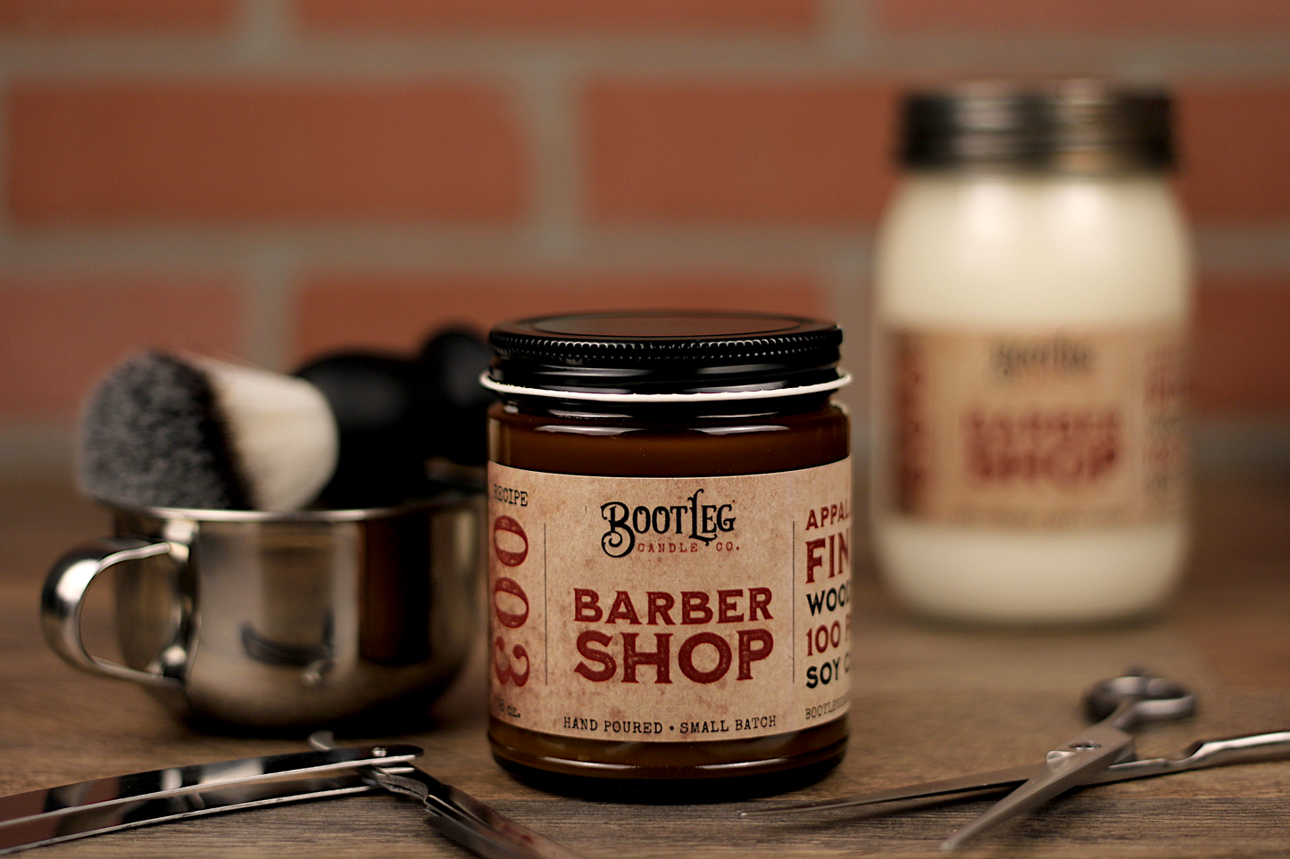 Barbershop - 8oz Soy Wax, Wood Wick Candle