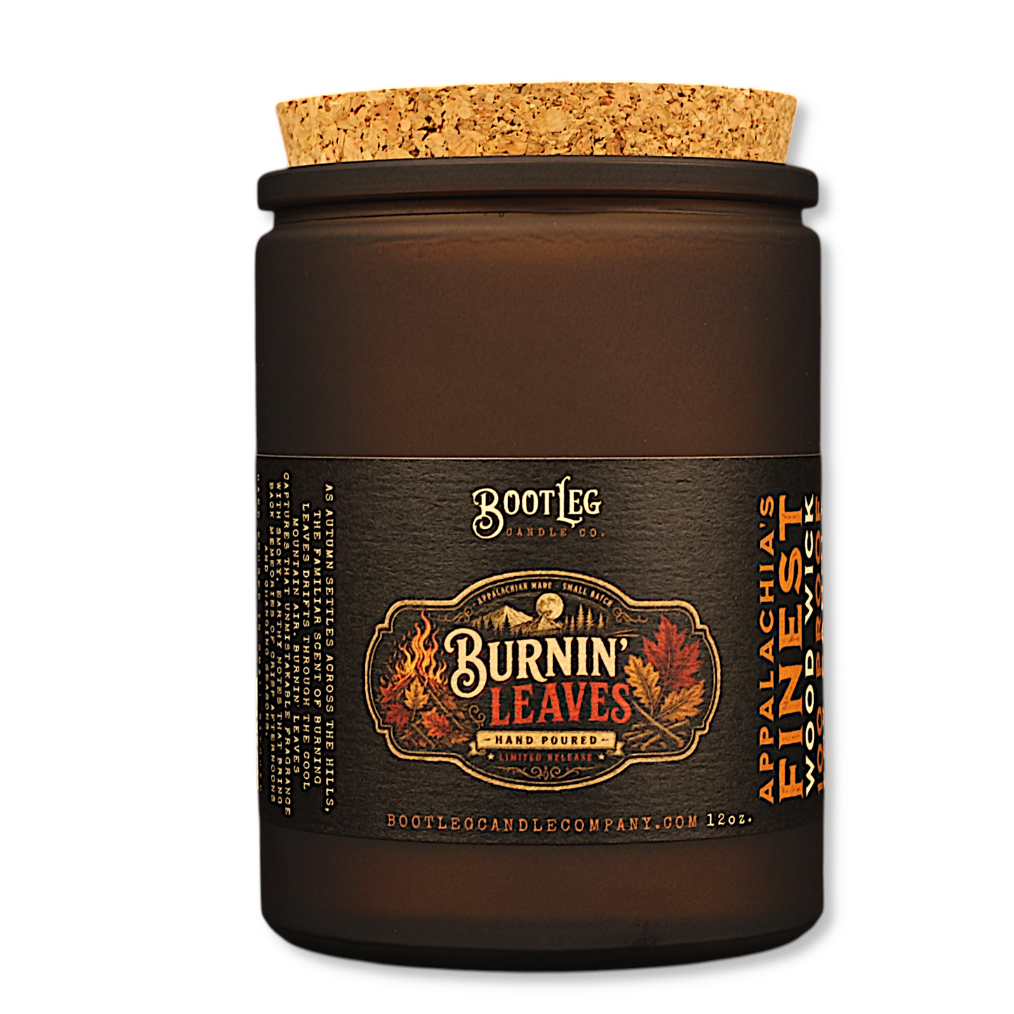 Burnin' Leaves - 12oz. Wood Wick, Soy Wax Candle