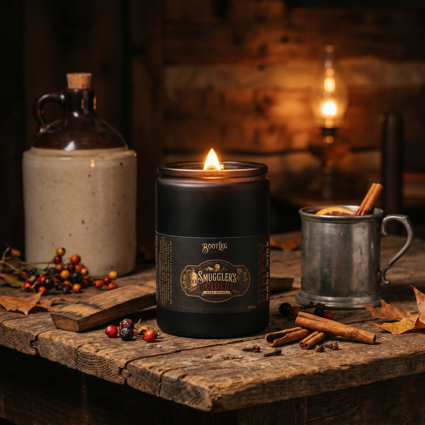 Smuggler's Cider - 12oz Wood Wick, Soy Candle