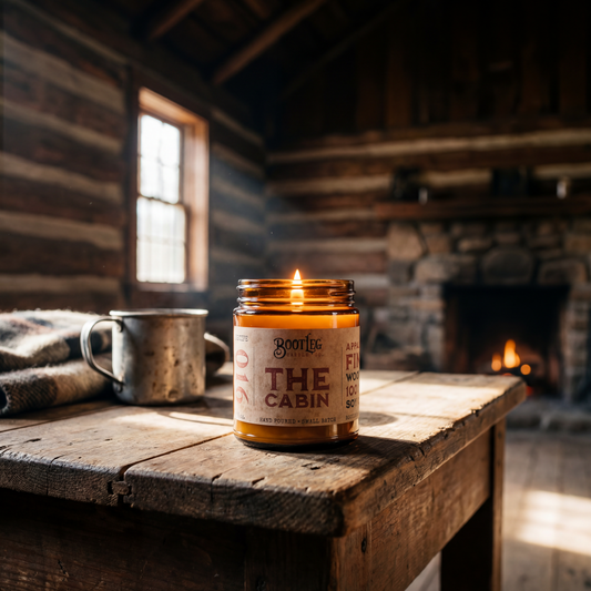 The Cabin - 8oz Soy Wax, Wood Wick Candle