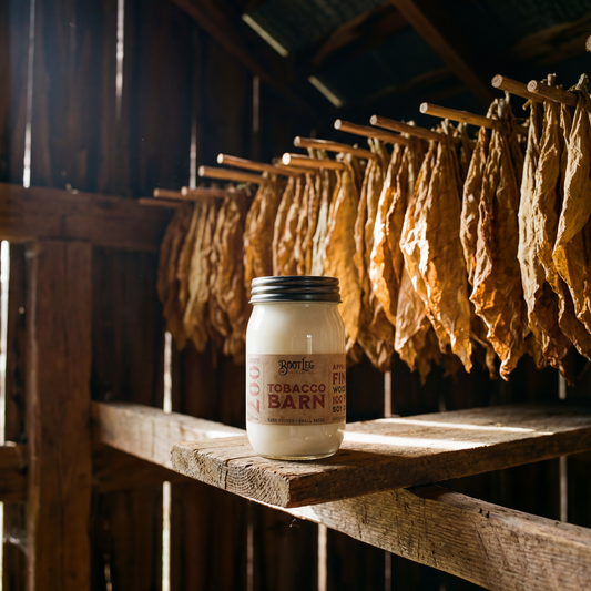 Tobacco Barn - 16oz Soy Wax, Wood Wick Candle