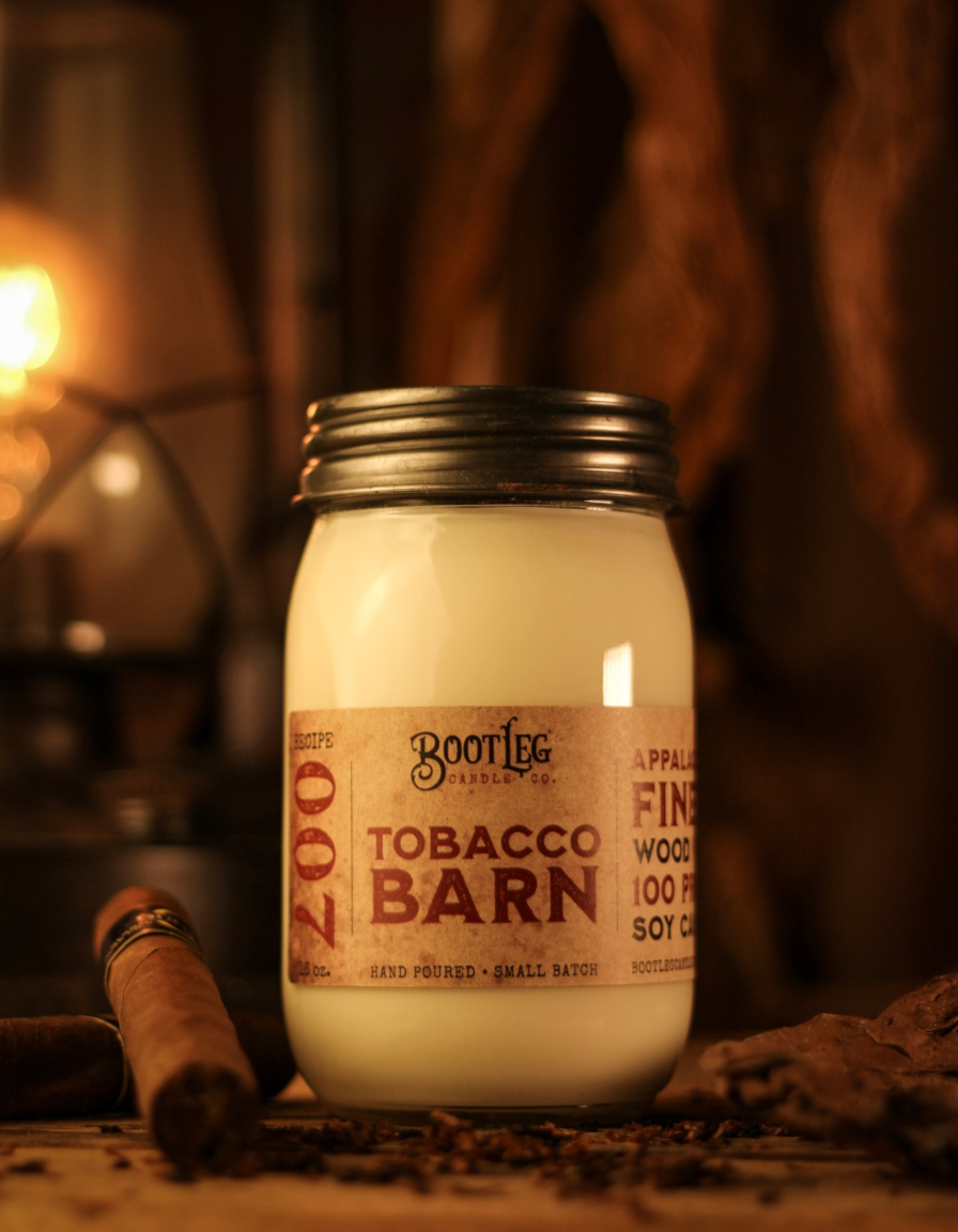 Tobacco Barn - 16oz Soy Wax, Wood Wick Candle