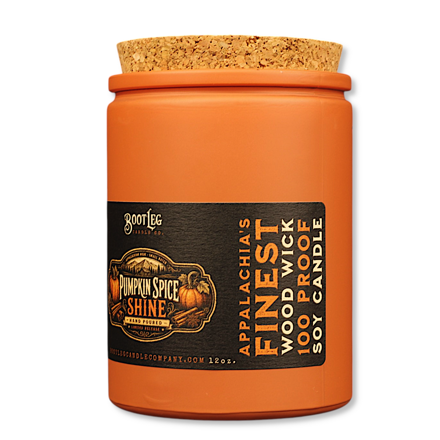 Pumpkin Spice Shine - 12oz Wood Wick, Soy Wax Candle