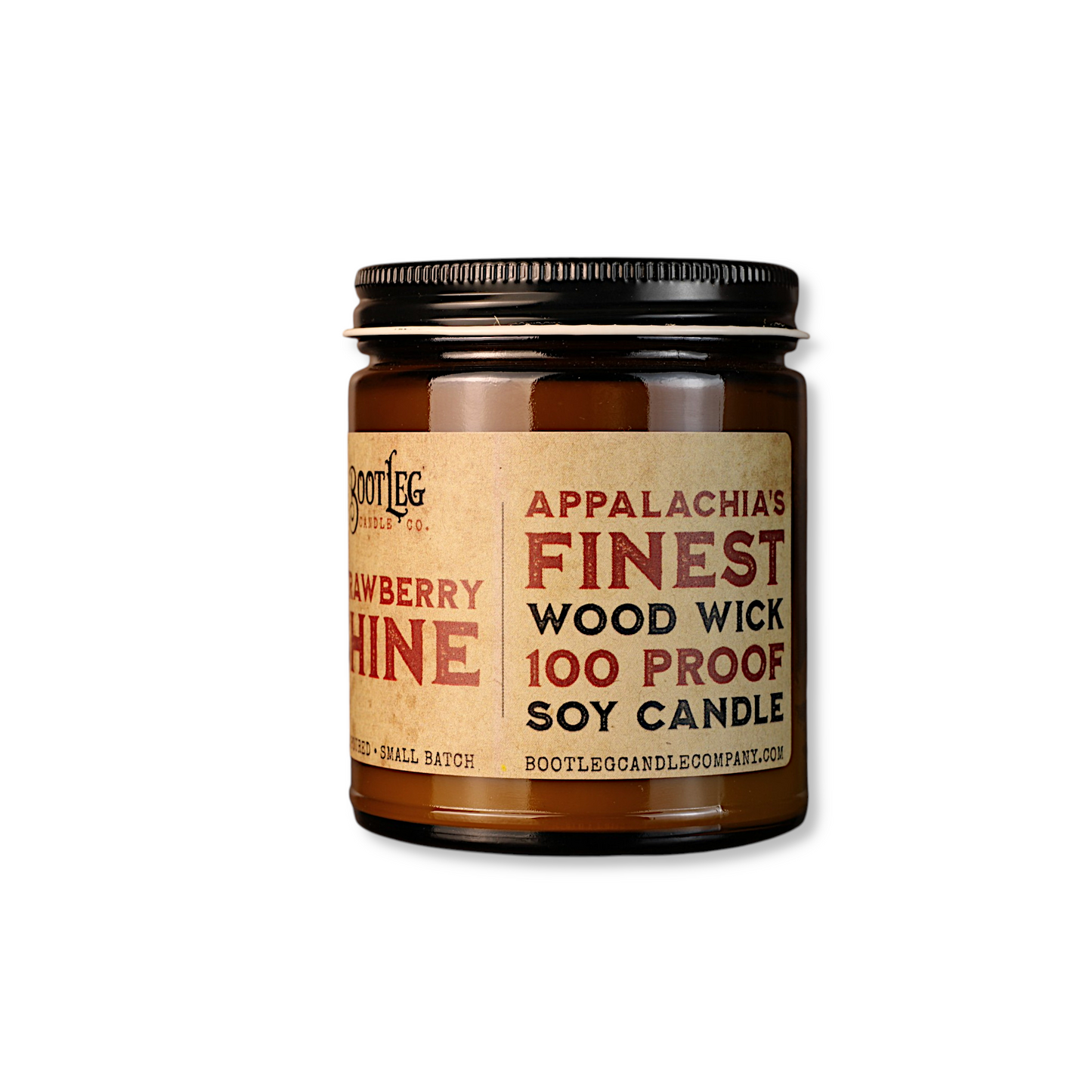 Strawberry Shine - 8oz. Soy Wax, Wood Wick Candle